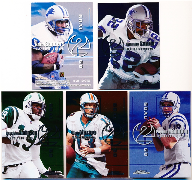 1999 SkyBox Dominion Ftbl. “Goal 2 Go”- 5 Diff. Cards