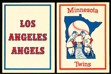 1961-62 Fleer Team Bb Decals- 2 Diff- White background/ Blue back