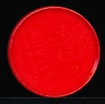 1962 Salada Bb Plastic Coin- #177 Ernie Banks- Red plastic “Salada” backed coin.