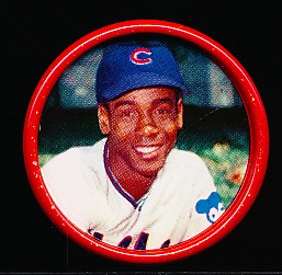 1963 Salada Bb Metal Coin- #17 Ernie Banks, Cubs