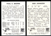 1969 Tresler Comet- Cinc. Bengals Football- Complete Set of 20- Includes Bob Johnson! 