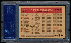 2007 Topps Heritage Chrome Bb- #92 Cubs Team- PSA Nm-Mt 8- Serial #830/1958