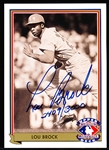 1992 Upper Deck Bsbl. “Heroes Autograph” #H6 Lou Brock- #2409/3000 