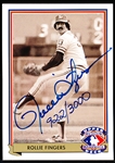 1992 Upper Deck Bsbl. “Heroes Autograph” #H7 Rollie Fingers- #922/3000