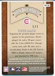 2005 Diamond Kings Bb- “HOF Heroes Signatures Framed Black Platinum”- #HH-56 Ernie Banks, Cubs- 1/1