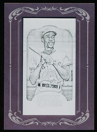 2012 Topps Gypsy Queen Bb- “Framed Mini Black Printing Plate”- #347 Ernie Banks, Cubs- 1 of 1