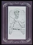 2012 Topps Gypsy Queen Bb- “Framed Mini Black Printing Plate”- #347 Ernie Banks, Cubs- 1 of 1