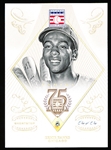 2014 Panini HOF 75th Year Anniversary Bb- “Diamond Chip”- #82 Ernie Banks, Cubs- One of One