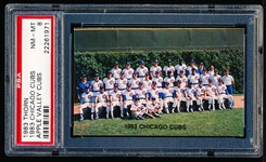 1983 Thorn Apple Valley- Chicago Cubs Team Card- PSA Nm-Mt 8