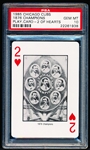 1985 Brickhouse Chicago Cubs Playing Card- Two of Hearts- 1876 Chicago Champions- PSA Gem Mint 10