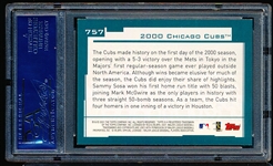 2001 Topps Home Team Advantage Bb- #757 Chicago Cubs Team Card- PSA Mint 9 