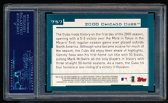 2001 Topps Limited Edition Bb- #757 Chicago Cubs Team Card- PSA NM 7