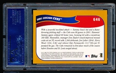 2002 Topps Bb- #646 Chicago Cubs Team Card- PSA Nm-Mt 8