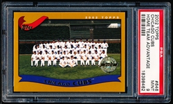 2002 Topps Home Team Advantage Bb- #646 Chicago Cubs Team Card- PSA Mint 9