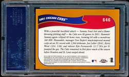 2002 Topps Chrome Bb- #646 Chicago Cubs Team Card- PSA Gem Mint 10