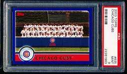 2003 Topps Bb- #635 Chicago Cubs Team Card- PSA Mint 9
