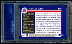 2003 Topps Bb- Home Team Advantage- #635 Chicago Cubs Team Card- PSA Nm-Mt 8