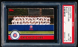 2003 Topps Black- #635 Chicago Cubs Team Card (#38/52)- PSA Nm-Mt 8