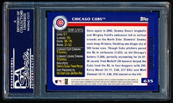 2003 Topps Gold Bb- #635 Chicago Cubs Team Card (#890/2003)- PSA Nm-Mt 8-