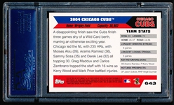 2005 Topps 1st Edition Bb- #643 Chicago Cubs Team Card- PSA Mint 9