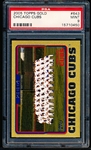 2005 Topps Gold Bb- #643 Chicago Cubs Team Card (#1394/2005)- PSA Mint 9
