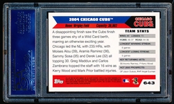 2005 Topps 1st Edition Bb- #643 Chicago Cubs Team Card- PSA Mint 9