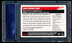 2006 Topps Gold Bb- #607 Chicago Cubs Team Card (#1003/2006)- PSA NM 7