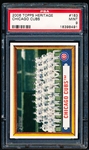 2006 Topps Heritage Bb- #183 Chicago Cubs Team Card- PSA Mint 9