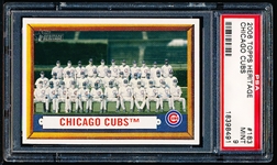 2006 Topps Heritage Bb- #183 Chicago Cubs Team Card- PSA Mint 9
