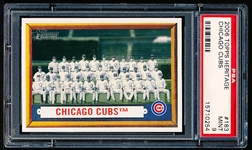2006 Topps Heritage Bb- #183 Chicago Cubs Team Card- PSA Mint 9
