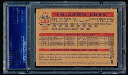 2006 Topps Heritage Bb- #183 Chicago Cubs Team Card- PSA Mint 9