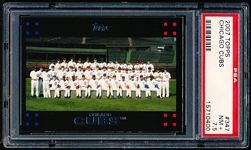 2007 Topps Bb- #347 Chicago Cubs Team Card- PSA NM+ 7.5