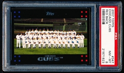 2007 Topps Bb Red Back- #347 Chicago Cubs Team Card- PSA Nm-Mt 8