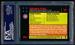 2007 Topps Bb Red Back- #347 Chicago Cubs Team Card- PSA Nm-Mt 8