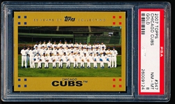 2007 Topps Bb Gold- #347 Chicago Cubs Team Card (#855/2007)- PSA Nm-Mt 8