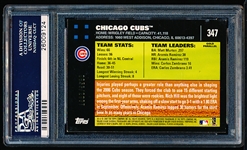 2007 Topps Bb Gold- #347 Chicago Cubs Team Card (#855/2007)- PSA Nm-Mt 8