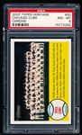 2007 Topps Heritage Bb Chrome- #92 Chicago Cubs Team Card (#1406/1958)-PSA Nm-Mt 8