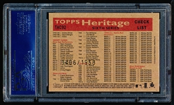 2007 Topps Heritage Bb Chrome- #92 Chicago Cubs Team Card (#1406/1958)-PSA Nm-Mt 8