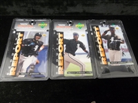 1994 Upper Deck Minor League Baseball- 3 Unopened Packs- with Clamshell Michael Jordan 3.5” x 5”- Scouting Report Card 