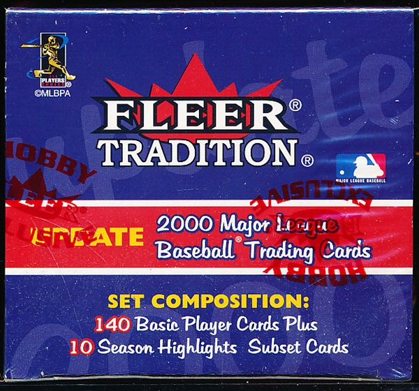 2000 Fleer Tradition Baseball Update- Factory Sealed Set of 150 Cards