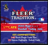 2000 Fleer Tradition Baseball Update- Factory Sealed Set of 150 Cards