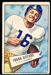 1952 Bowman Fb Small- #16 Frank Gifford, USC/Giants