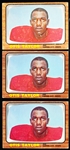 1966 Topps Fb- #75 Otis Taylor, Chiefs- 3 Cards