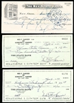 Ned Garver- 3 Diff Signed Checks
