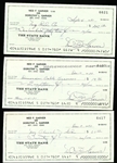 Ned Garver- 3 Diff Signed Checks