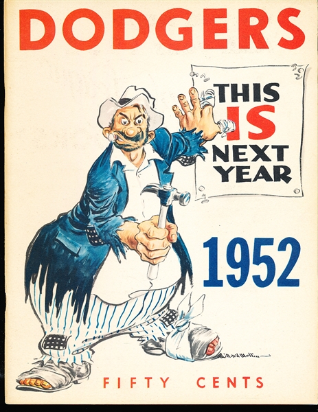 1952 Brooklyn Dodgers MLB Yearbook