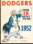 1952 Brooklyn Dodgers MLB Yearbook