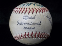 Autographed 1980 Toledo Mud Hens MiLB- 19 Diff. Signatures on an Official IL Ball