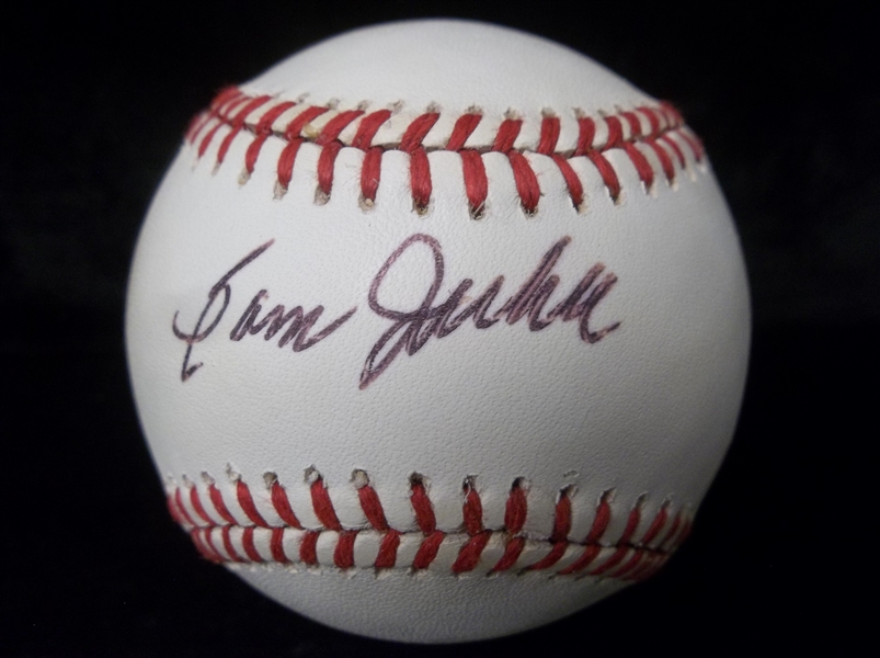 Auto’d Sam Jethroe Official NL MLB Bsbl.