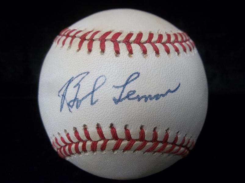 Auto’d Bob Lemon Official AL MLB Bsbl.